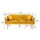 preview thumbnail 10 of 70, Velvet Upholstered Tufted Loveseats Sleeper Sofa With Rose Golden Legs