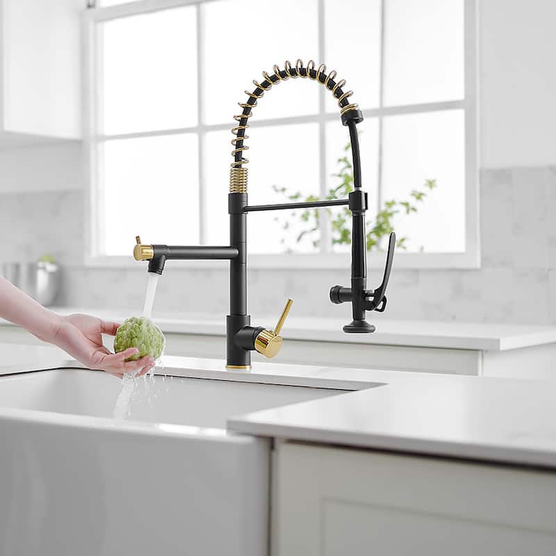 Modern Single Handle Pull-down Kitchen Sink Faucet