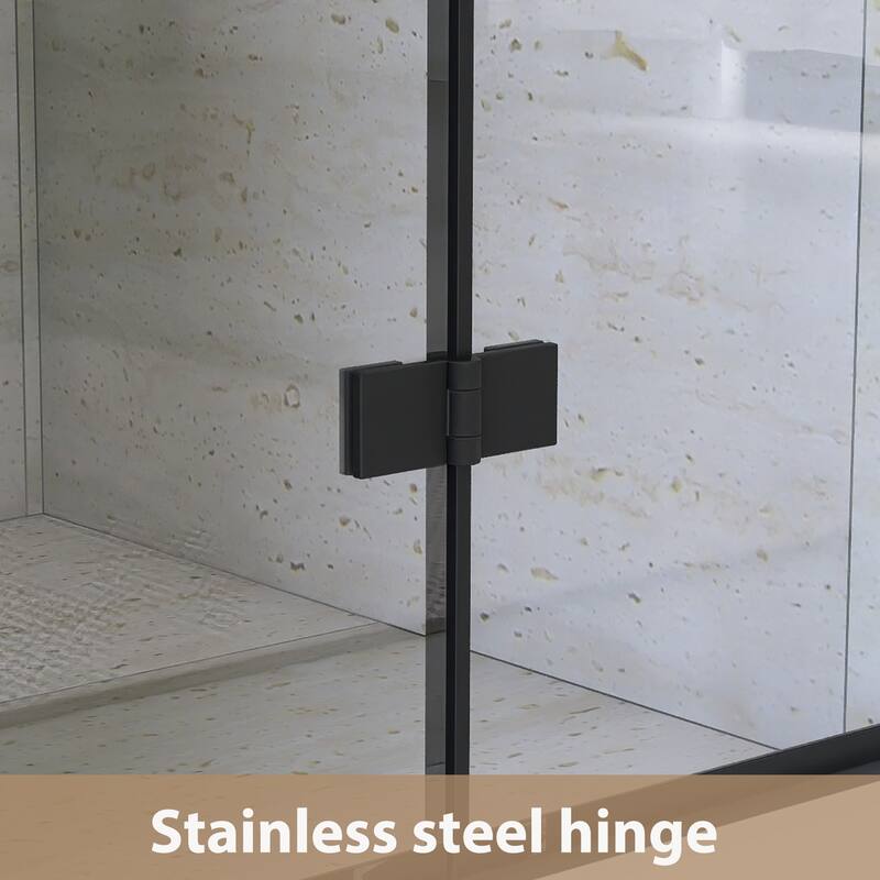 Bifold Framed Shower Door in Matte Black Finish