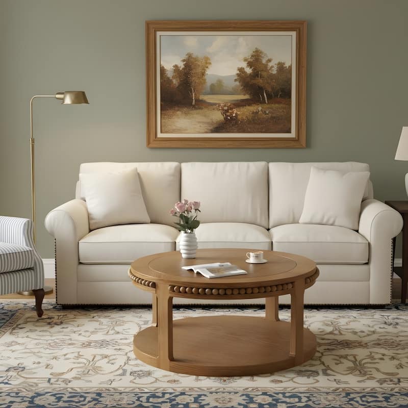 31.5 Inch Round Coffee Table for Living Room