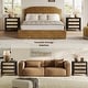 preview thumbnail 34 of 37, Set of 2 Farmhouse Style Nightstands with 3 Drawers
