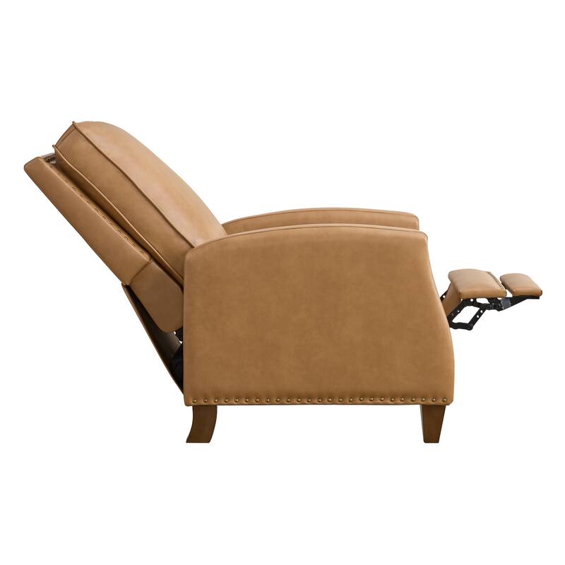 Spruce & Spring Alston Push Back Recliner Chair with Nailhead Trims for Living Room