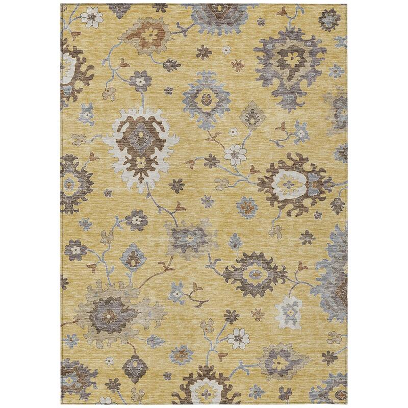 HomeRoots Floral Traditional Rectangle Outdoor Rug
