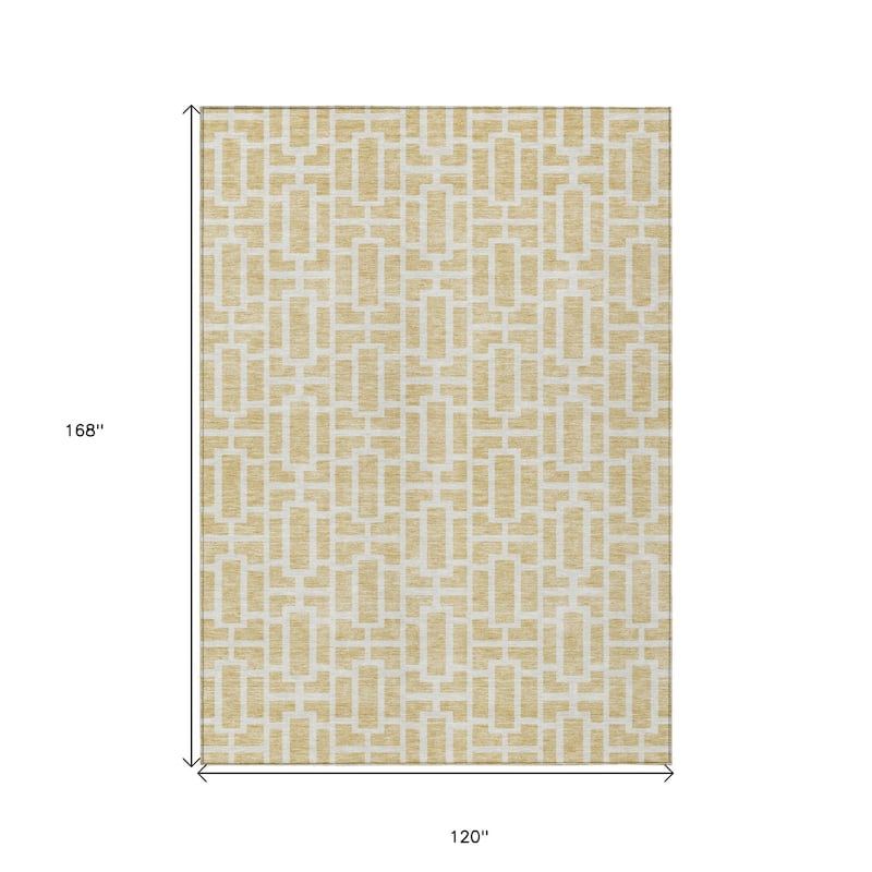 HomeRoots Geometric Transitional Rectangle Outdoor Rug