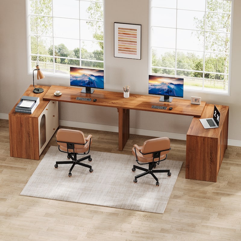 47 Inches Reversible L Shaped Computer Desk for Home Office