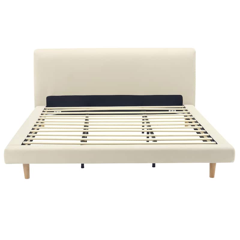 Christopher Knight Home - Havenoak Modern Upholstered Bed Frame with Chunky Headboard