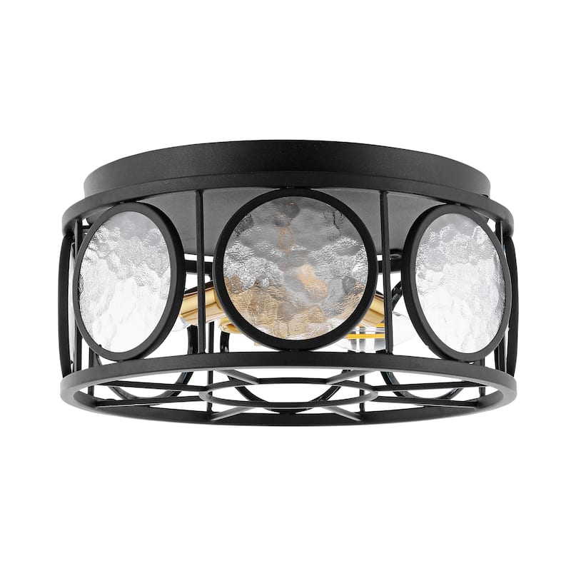 SAFAVIEH Lighting Ander Flush Mount - 13"W x 13"D x 6"H