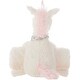preview thumbnail 2 of 0, Mina Victory Plush Lines Unicorn Plush Toy with Blanket 7" x 17" Ivory Indoor Plush Animal - 7" x 17"