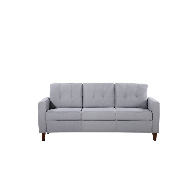 Rossetti Mid-Century Tufted Upholstered Sofa - Light Gray