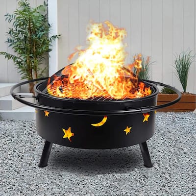Goldlow 30" Round Steel Wood Burning Fire Pit