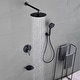 preview thumbnail 24 of 28, Wall Mount Tub Shower Faucet With Hand Shower Rainfall Shower System Set With Tub Spout Pressure Balance 10 Inch Shower Head Set