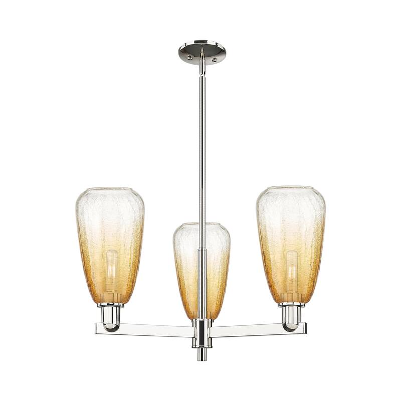 Innovations Lighting Downtown Urban - Brookhaven Almond - 3 Light 18" Stem Hung Chandelier