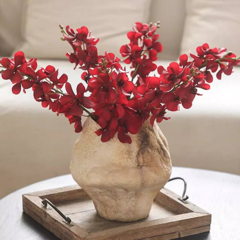 RusticReach Single Red Orchid Stem 14.5" Tall