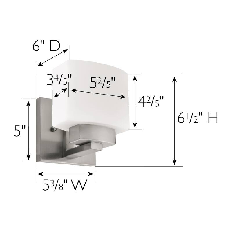 Dove Creek Satin Nickel Dimmable Wall Light Sconce - Satin Nickel