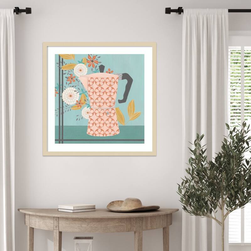 Whimsical Kitchen No. 1 by June Erica Vess Wood Framed Wall Art Print