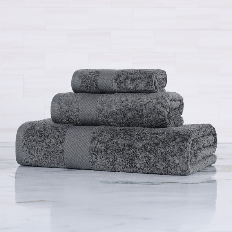 Luxury Egyptian Cotton Solid 3 Piece Bath Towel Set by Superior