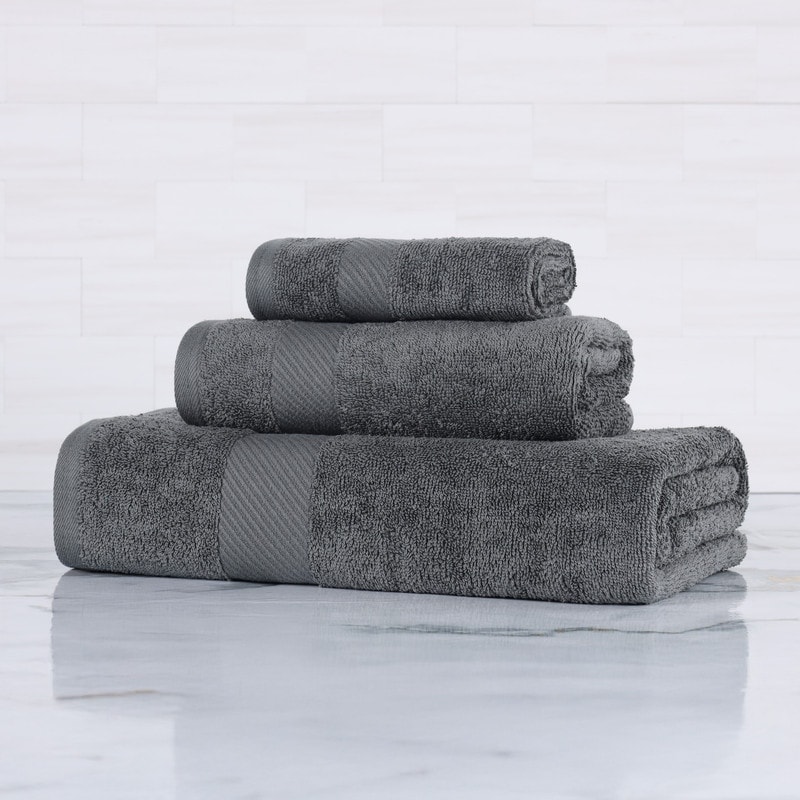 Luxury Egyptian Cotton Solid 3 Piece Bath Towel Set by Superior