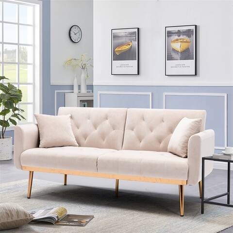 Futon Sofa Bed, Memory Foam Futon Bed, Modern Futon Couch Convertible Sleeper Sofa Lovest Seat Futon Sets