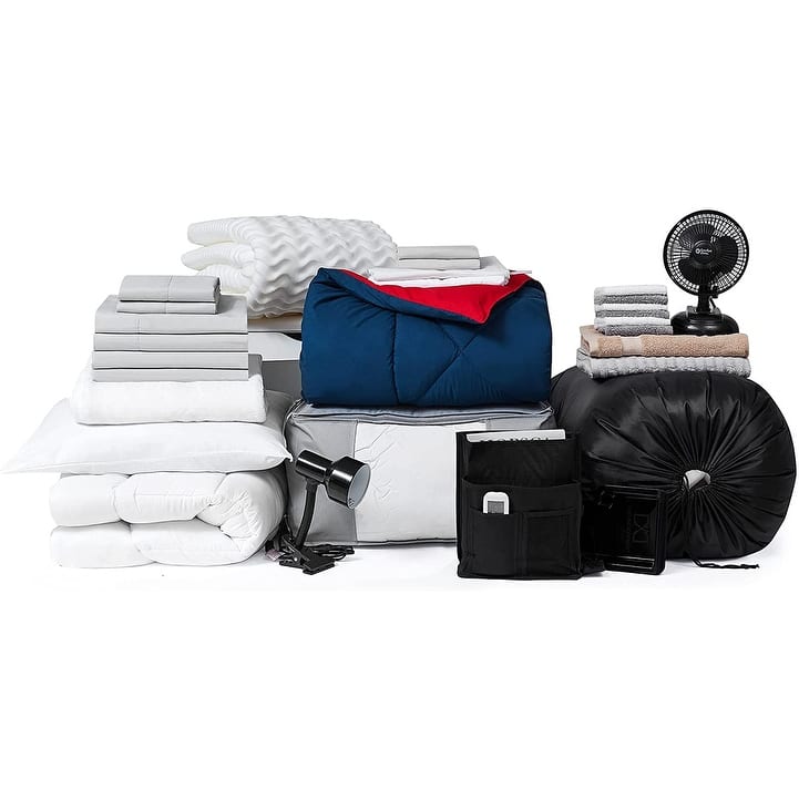 Fully-Loaded - Twin XL Dorm Bedding & Essentials Package