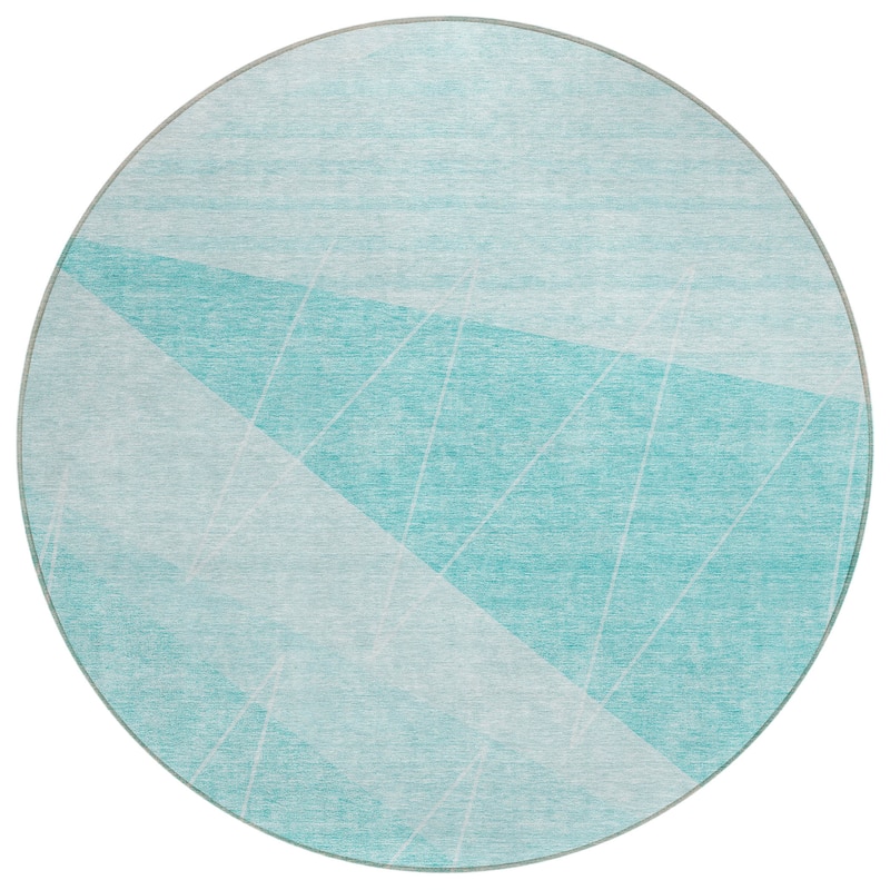 Machine Washable Indoor/ Outdoor Chantille Modern Prism Rug