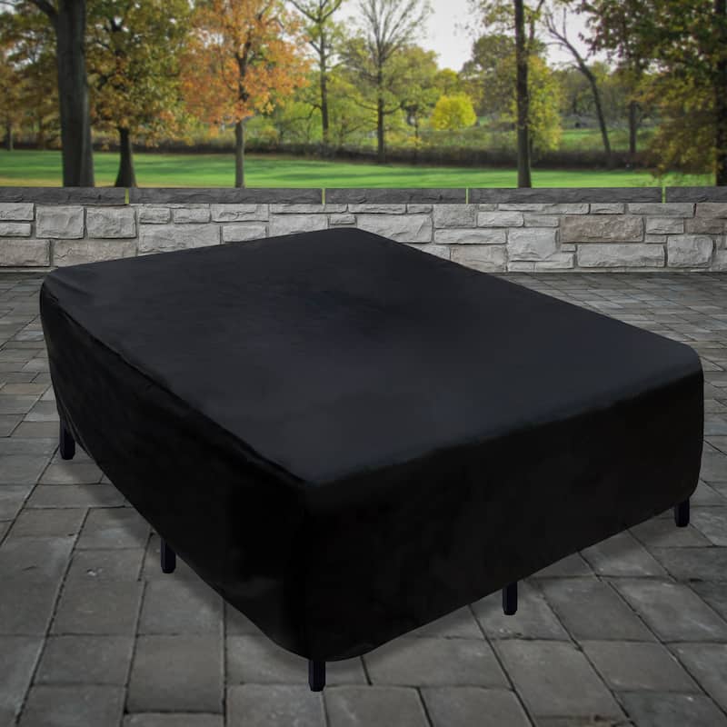 76" Waterproof Patio Furniture Cover, Black by National Tree Company - 76 in
