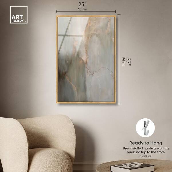 dimension image slide 13 of 24, Fiery Traces I Abstract Framed Acrylic Wall Art by Art Remedy
