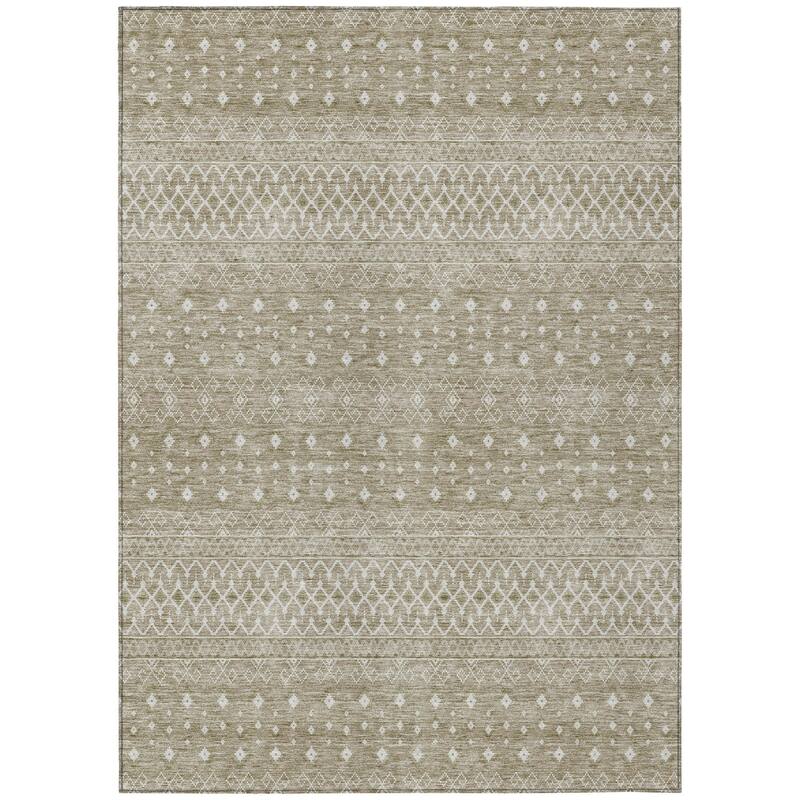 HomeRoots Tribal Transitional Rectangle Outdoor Rug
