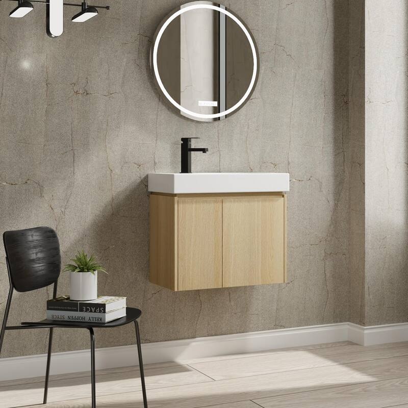 BNK 16"/20"/24"/30"/36" Single Sink Bathroom Vanity with Soft Close Door and Shelf