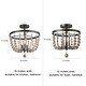 preview thumbnail 10 of 16, Modern Farmhouse 3-Light Flush Mount Bohemian Distressed Wood Ceiling Lights