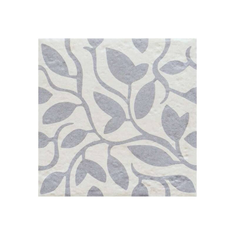 Verity Vine 8x8 Matte Porcelain Encaustic Tile - Floor, Wall, Backsplash