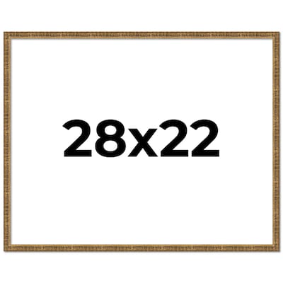 28x22 Frame Gold Kingsley Distressed Solid Wood Picture Frame Width