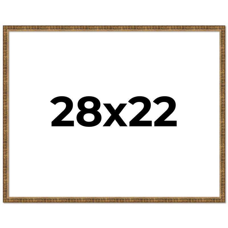 28x22 Frame Gold Solid Wood Picture Frame - Complete Modern Photo