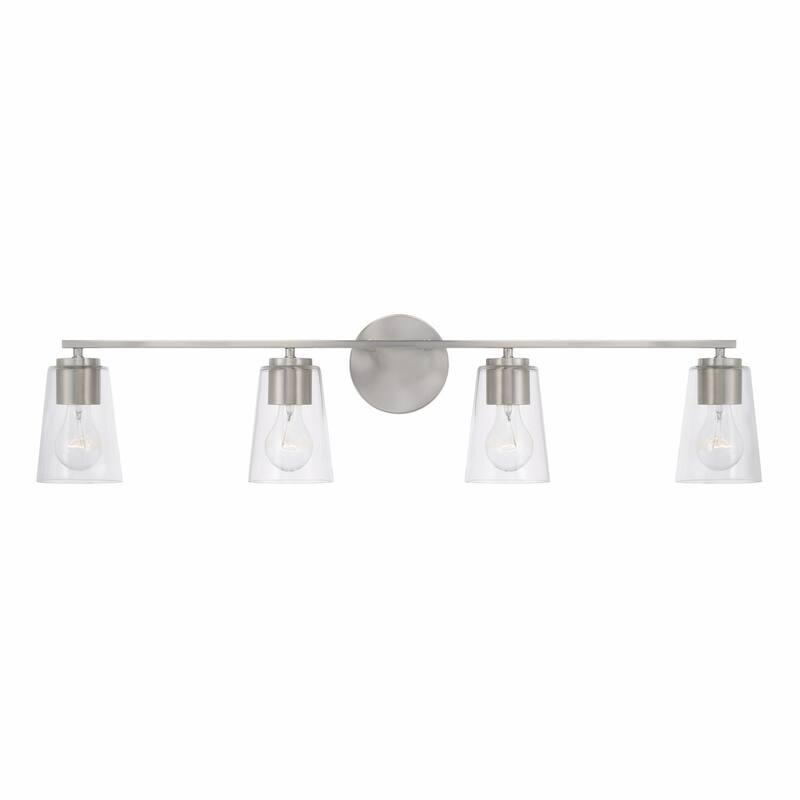 Portman 4-light Bath/ Vanity Fixture w/ Clear Glass