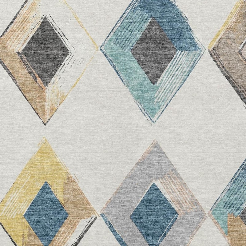 HomeRoots Geometric Transitional Rectangle Outdoor Rug