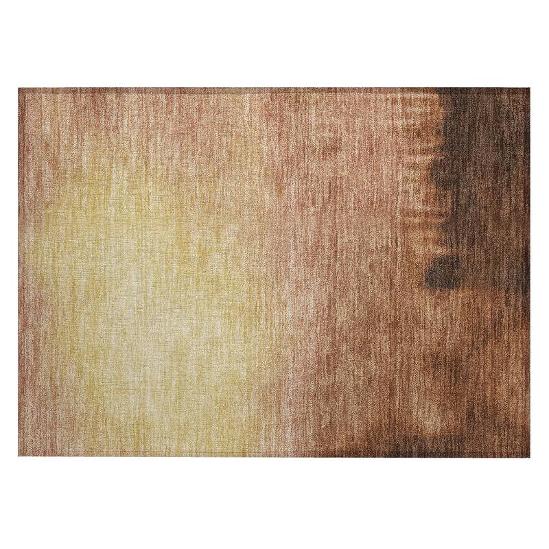 Machine Washable Indoor/ Outdoor Modern Dawn Chantille Rug