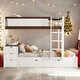 preview thumbnail 2 of 24, Modren Full-Over-Full Bunk Bed With Twin size Trundle,Storage And Desk,Sturdy Frame,Kids Bedroom Sets