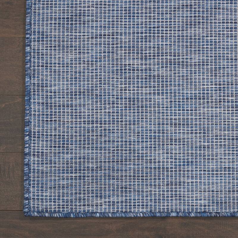 HomeRoots 12' Navy Blue Power Loom Runner Rug - 12' Runner
