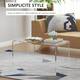 HomCom 32" Long Rectangle All Acrylic 20mm Thick Waterfall Coffee Table, Clear