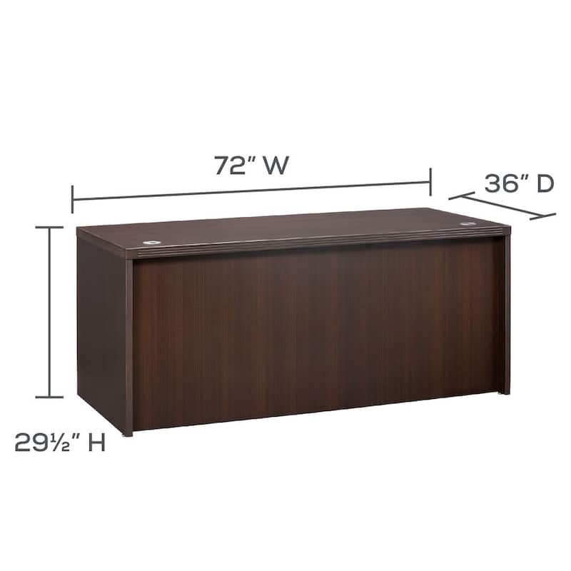Aberdeen 72" Wide Straight Front Office Desk
