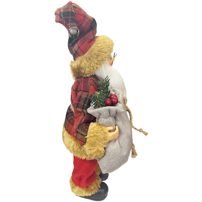 12" Country Plaid Claus