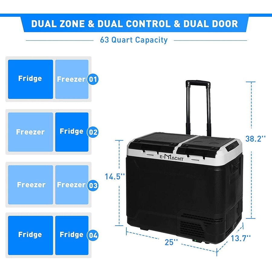 12V Car Refrigerator, Portable Freezer, 63 Quart (60 Liter) 12v Fridge  Portable Freezer WIFI APP Control - On Sale - Bed Bath & Beyond - 38040100
