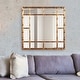 preview thumbnail 1 of 5, Allan Andrews Square Bamboo Framed Wall Mirror - 40" x 40" Gold