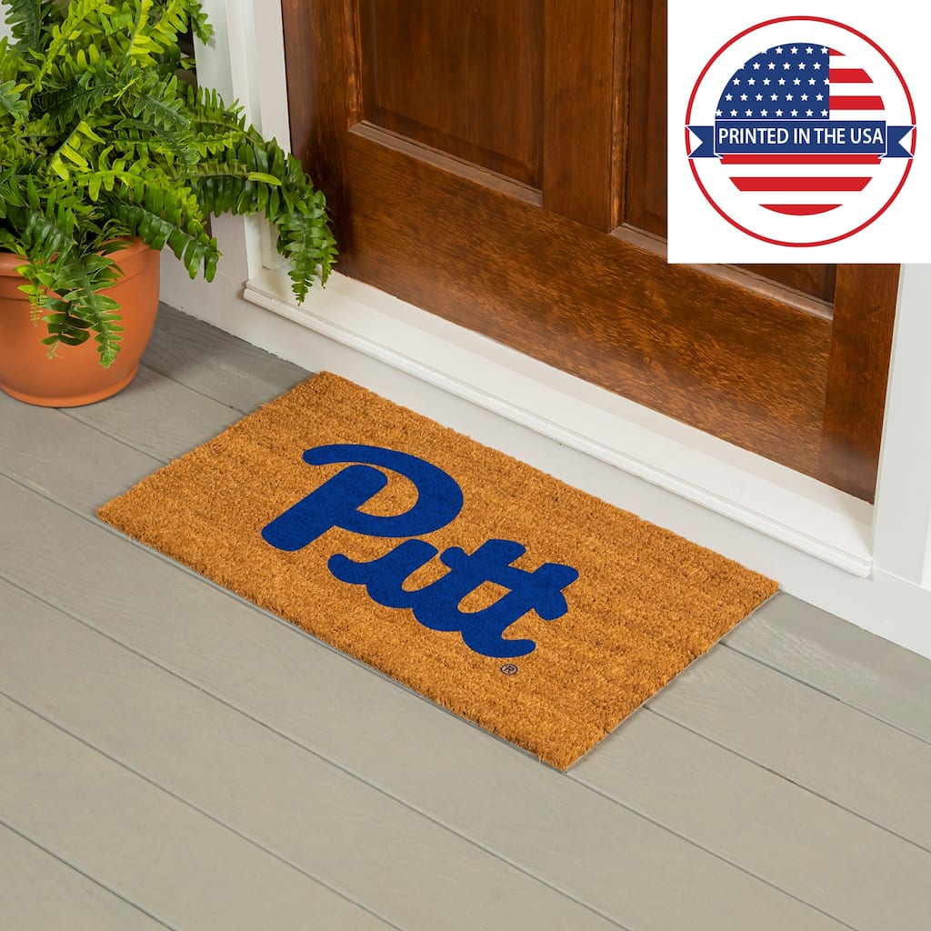 Coir Door Mat, 16"x 28", University of Pittsburgh - 28" x 16"