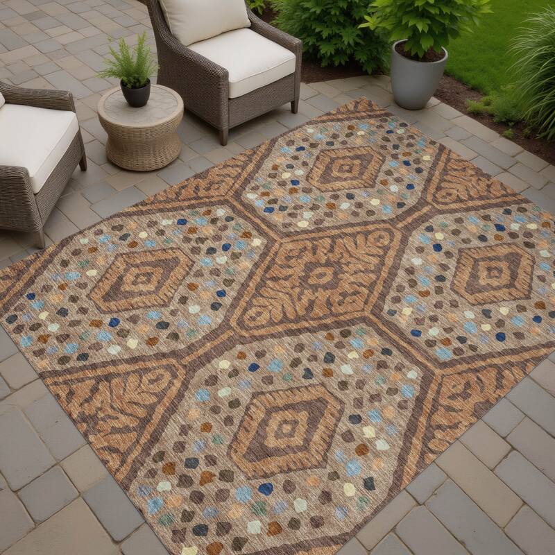 Machine Washable Indoor/ Outdoor Global Nipsey Chantille Rug