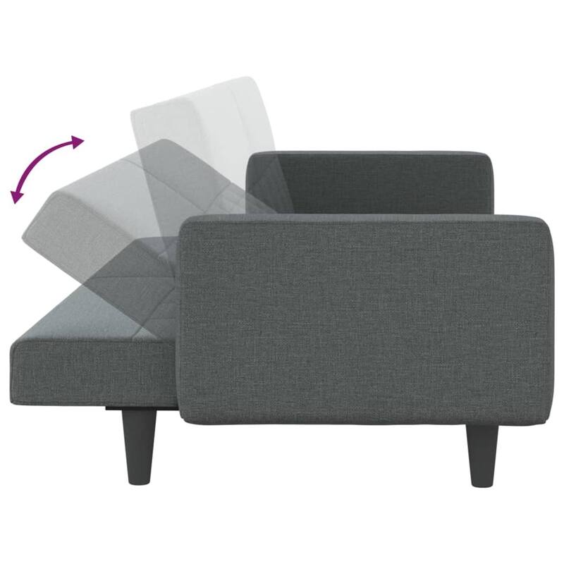 vidaXL Sofa Bed Loveseat Convertible Sofa Bed with Cushions for Studio Fabric - 86.6" x 35" x 27.6"