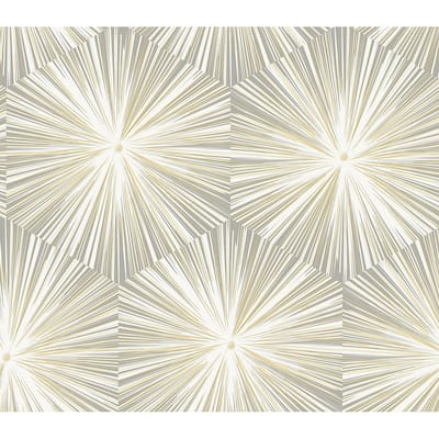 NextWall Hex Starburst Peel and Stick Wallpaper - 20.5 in. W x 18 ft. L