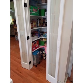 Shop American Wood Mission Frosted Bi-fold Door - Free Shipping ... Shop American Wood Mission Frosted Bi-fold Door - Free Shipping ...