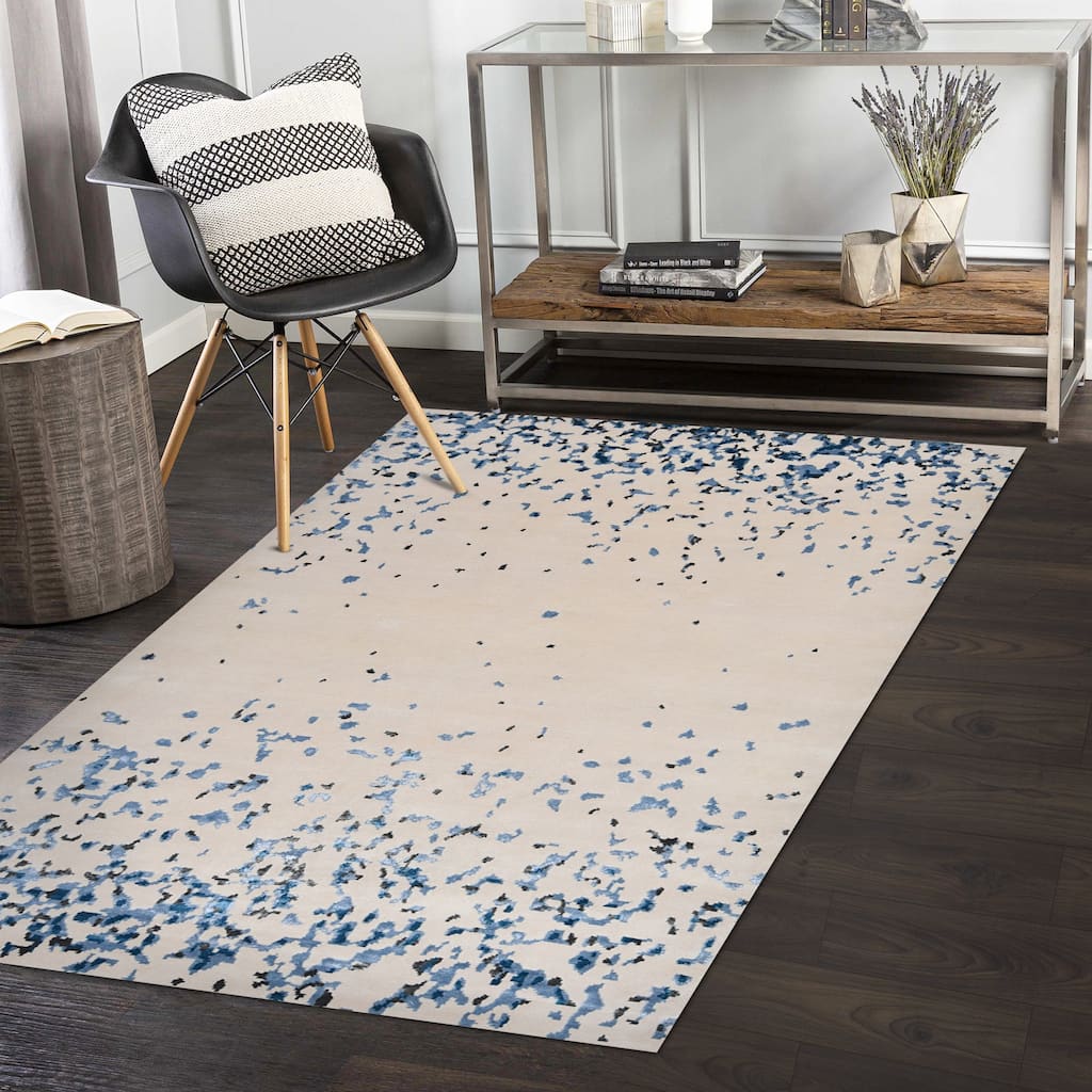 Overton Handmade Modern Contemporary Abstract Area Rug