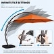 preview thumbnail 32 of 34, 10 ft.Aluminum Curvy Cantilever Offset Hanging Patio Umbrella With Sandbag Base