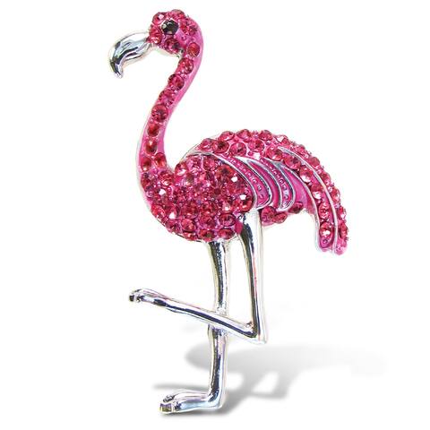 CoTa Global Flamingo Sparkling Refrigerator Magnet with Crystals - 2.5 Inch